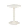 Ivory Wood Spindle Side Table