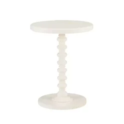 Ivory Wood Spindle Side Table