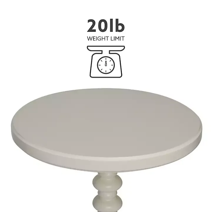 Ivory Wood Spindle Side Table