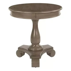 Java Traditional Round Pedestal Accent Table