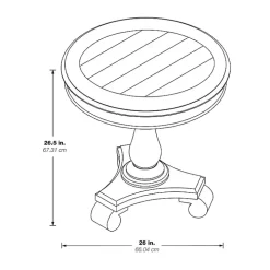 Java Traditional Round Pedestal Accent Table