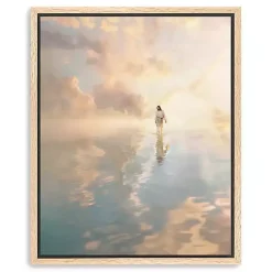 Jesus Walking on Water Framed Canvas Art Print