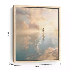Jesus Walking on Water Framed Canvas Art Print
