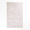 Julia Black and White Washable Area Rug, 5x8