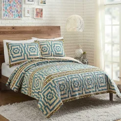 Justina Blakeney Blue Hypnotic Queen Quilt Set