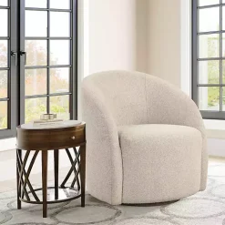 Khaki Boucle Danielle Accent Chair
