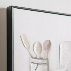 Kitchen Counter Framed Canvas Art Print