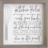 Kitchen Rules Framed Wall Plaque