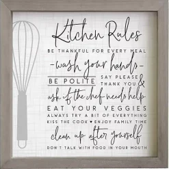 Kitchen Rules Framed Wall Plaque
