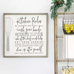 Kitchen Rules Framed Wall Plaque