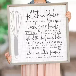 Kitchen Rules Framed Wall Plaque