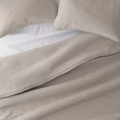 Latte Stitched Stripes 3-pc. King Quilt Set