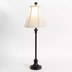 Leah Black Candlestick Buffet Lamp