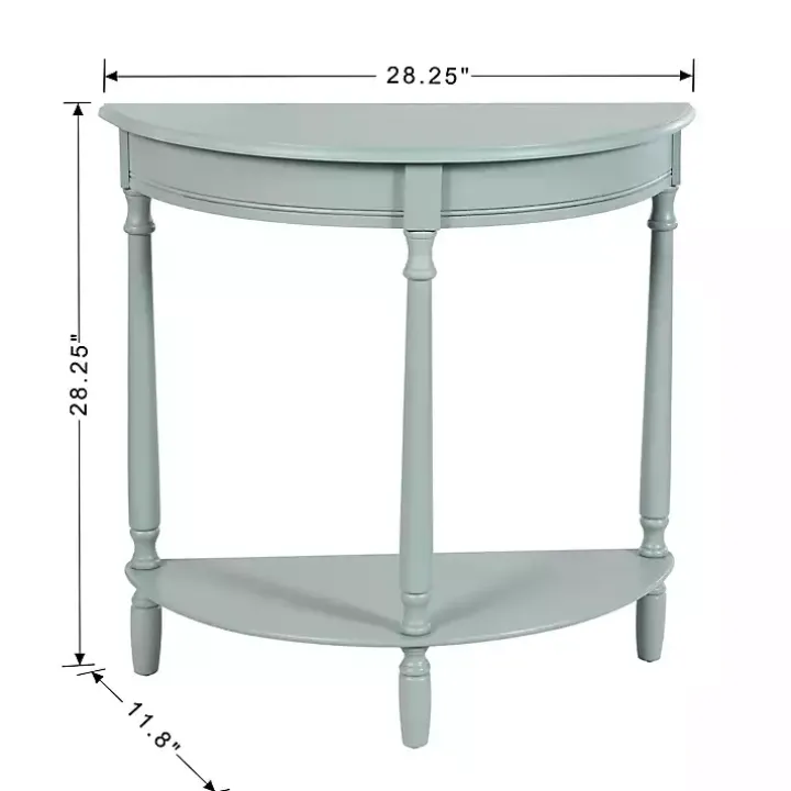 Light Blue Half Moon Tinslee Console Table