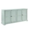 Light Blue Paneled 4-Door Sideboard