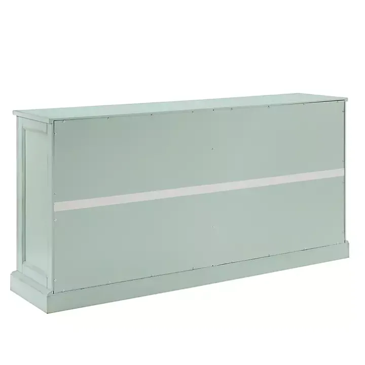 Light Blue Paneled 4-Door Sideboard
