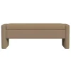 Light Brown Boucle Modern Storage Bench