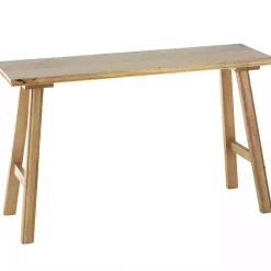 Light Brown Mango Wood Rustic Tall Bench