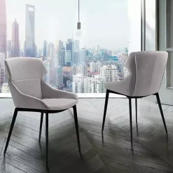 Light Gray Kenna Dining Chairs, Set of 2