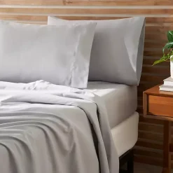 Light Gray Microfiber 4-pc. King Sheet Set