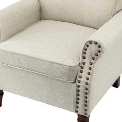 Light Gray Miriam Nailhead Trim Armchair