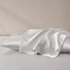 Light Gray Satin Standard 2-pc. Pillow Case Set