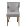 Light Gray Wingback Dining Chair