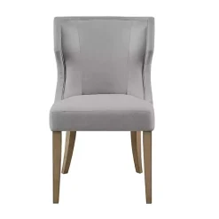 Light Gray Wingback Dining Chair