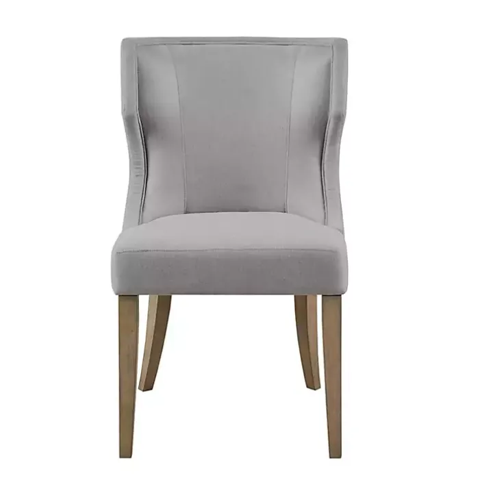 Light Gray Wingback Dining Chair