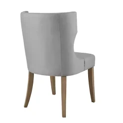 Light Gray Wingback Dining Chair