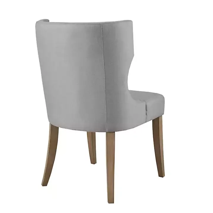 Light Gray Wingback Dining Chair