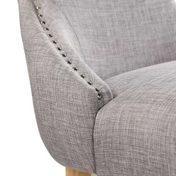 Light Gray Wingback Dining Chairs, Set of 2