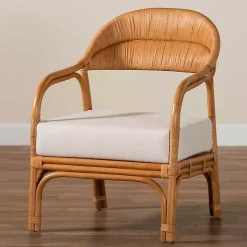Light Honey Rattan Marisa Accent Chair