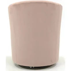 Light Pink Swivel Barrel Accent Chair