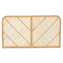 Linear Rattan Wall Mounted Queen Headboard