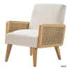 Linen Upholstered Accent Chair