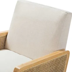 Linen Upholstered Accent Chair