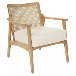 Linen Wash Cane Back Alina Armchair