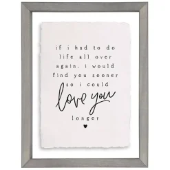 Love You Longer Framed Wall Plaque