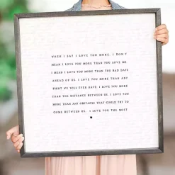Love You Most Framed Wall Plaque
