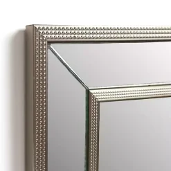 Luxe Silver Beaded Wall Mirror