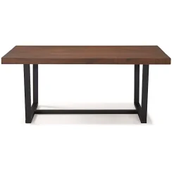 Mahogany Distressed Solid Wood Dining Table