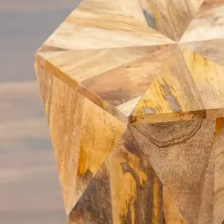 Mango Wood Hexagon Side Table