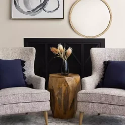 Mango Wood Hexagon Side Table