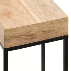 Mango Wood Tabletop Square Side Table