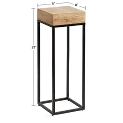 Mango Wood Tabletop Square Side Table
