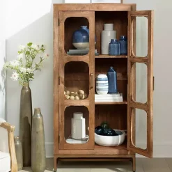 Manu Natural Mango Wood Cabinet