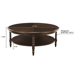 Martha Stewart Brown Round Coffee Table