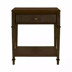 Martha Stewart Dark Brown Wood Nightstand