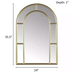 Martha Stewart Gold Paned Arch Wall Mirror